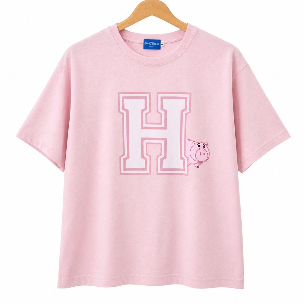 Tokyo Disney Resort Toy Story Hamm Pink Graphic T-Shirt Womens Medium H Logo